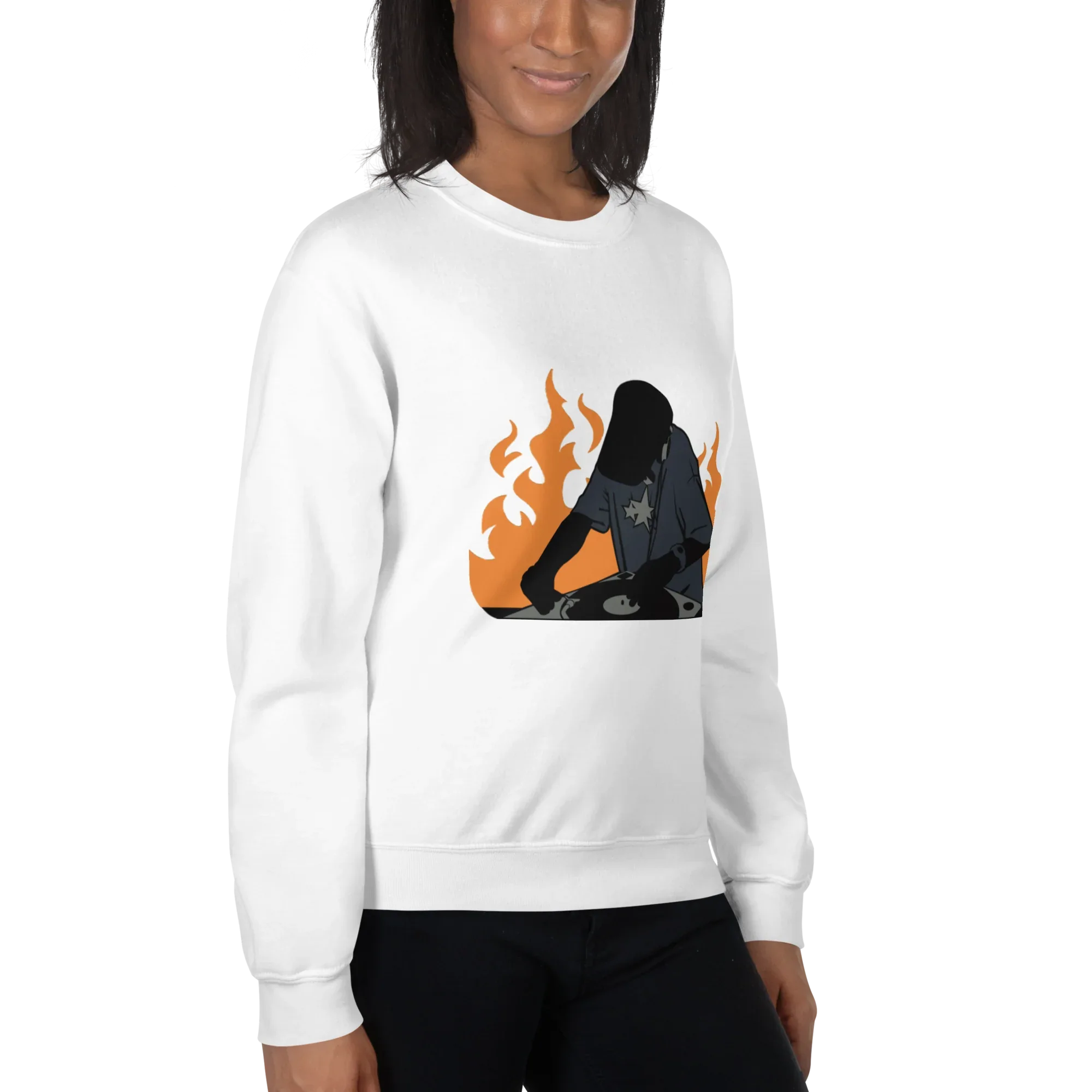 FLAME SET women’s sweatshirt - Sand / S - Printoo Shop - 7812382_16876