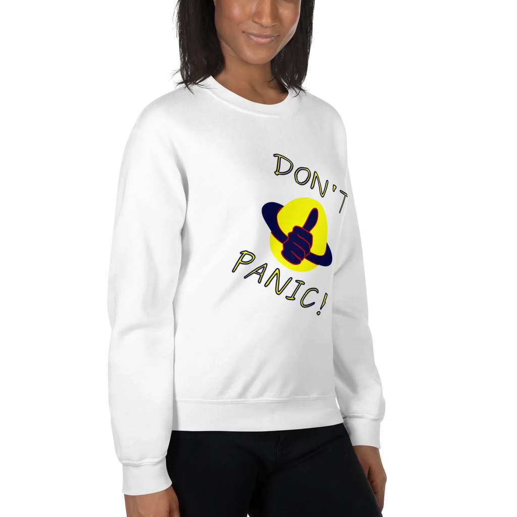 DON’T PANIC! women’s sweatshirt - Red / S - Printoo Shop - 8877909_5442