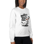 TOTALLY CHILL SKELETON women’s sweatshirt - Red / S - Printoo Shop - 8250383_5442