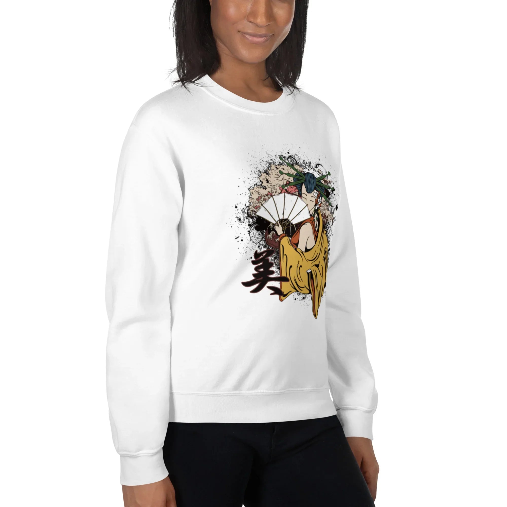 ELEGANCE OF THE EAST women’s sweatshirt - Black / S - Printoo Shop - 8986752_5434