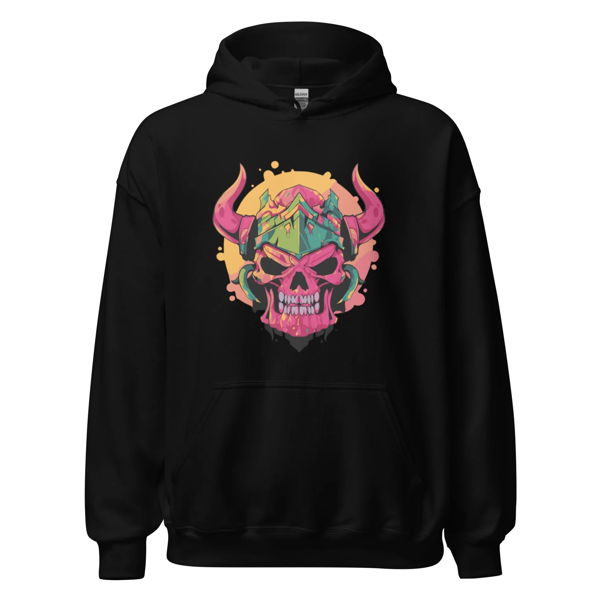 WAR SKULL HELMET men’s hoodie - Black / S - Printoo Shop - 8353013_5530