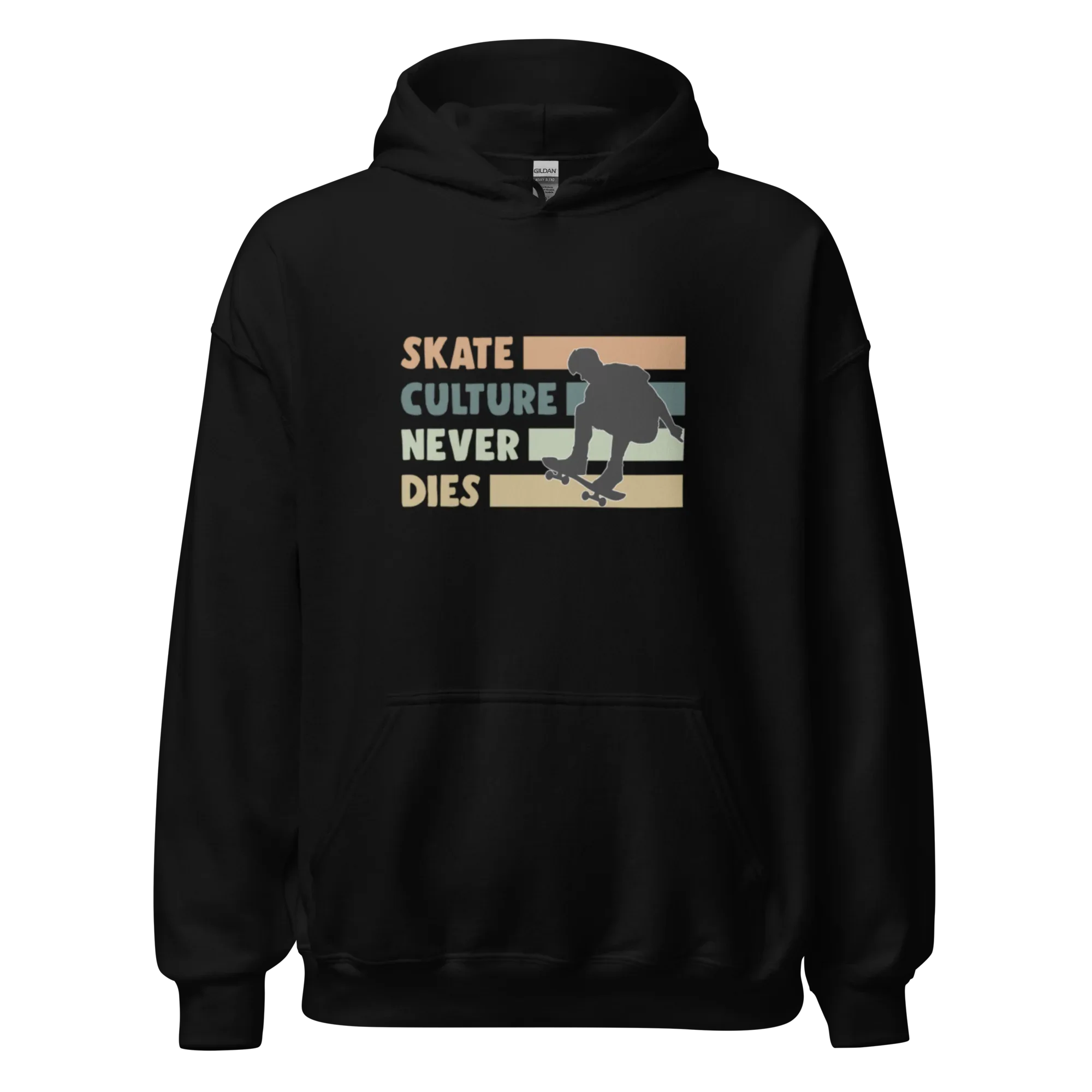 SKATE CULTURE NEVER DIES men’s hoodie - Black / S - Printoo Shop - 7913120_5530