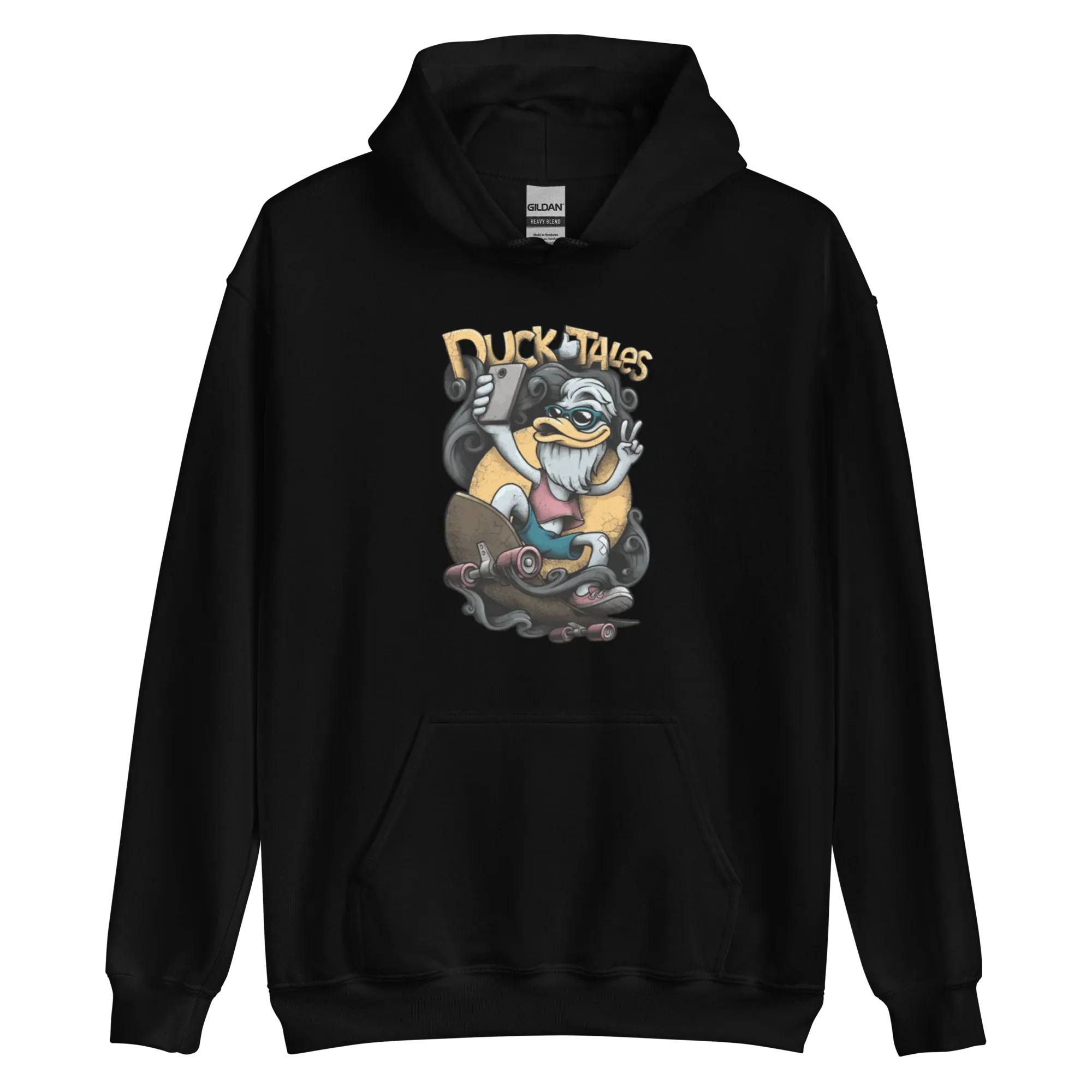 DUCK TALES SKATE LEGEND men’s hoodie - Black / S - Printoo Shop - 3243178_5530