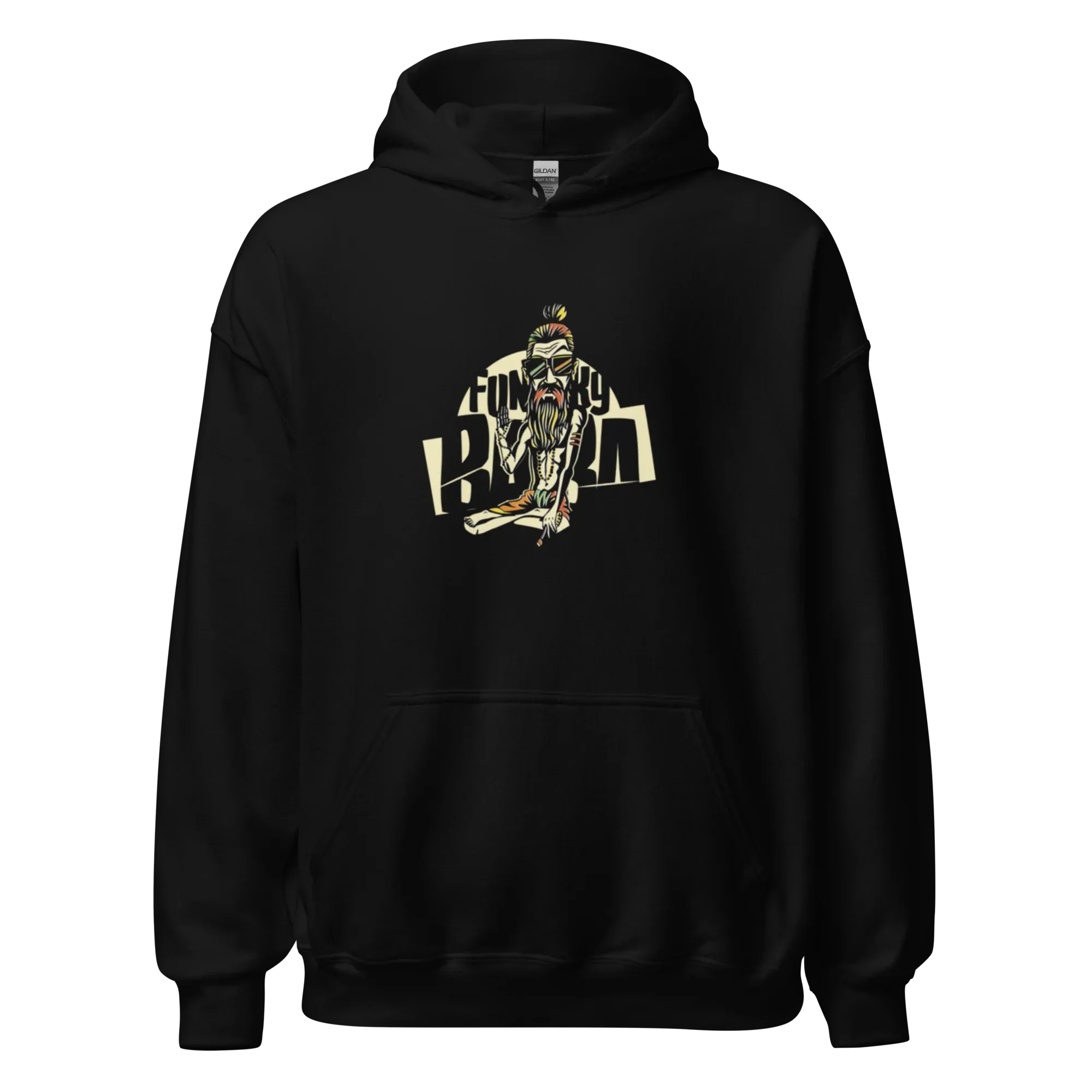 FUNKY BUM STREET ART men’s hoodie - Black / S - Printoo Shop - 2060241_5530