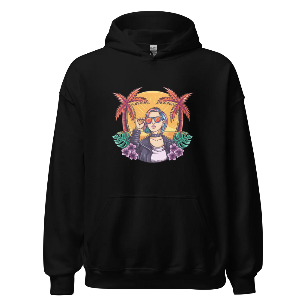 RELAXED COOL women’s hoodie - Black / S - Printoo Shop - 9602728_5530