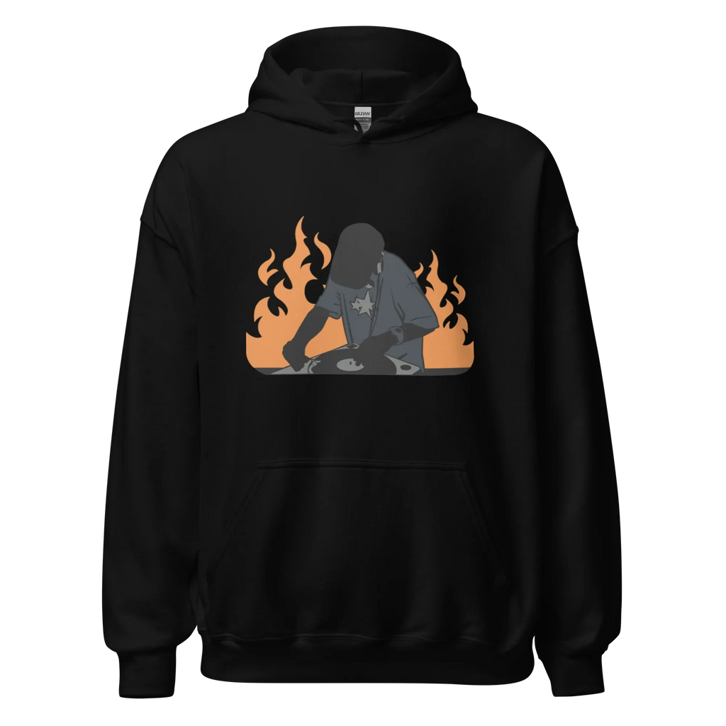 FLAME SET men’s hoodie - Black / S - Printoo Shop - 6567150_5530