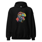 NEON REX men’s hoodie - Black / S - Printoo Shop - 6780250_5530