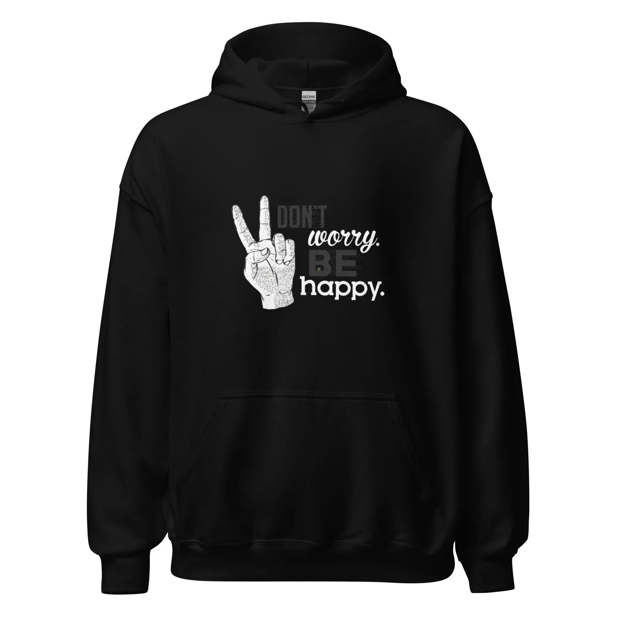 POSITIVE VIBES PEACE women’s hoodie - Black / S - Printoo Shop - 3038212_5530