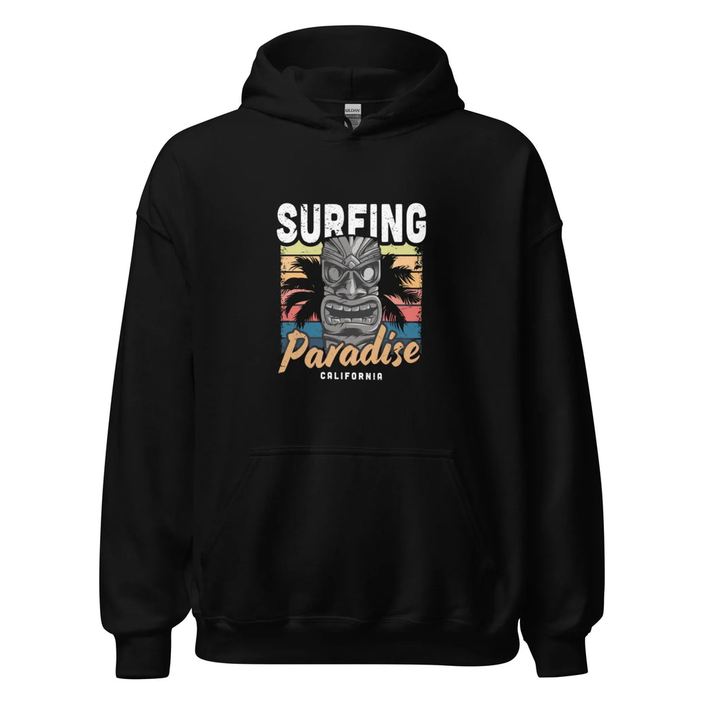 SURFING PARADISE men’s hoodie - Black / S - Printoo Shop - 4663725_5530