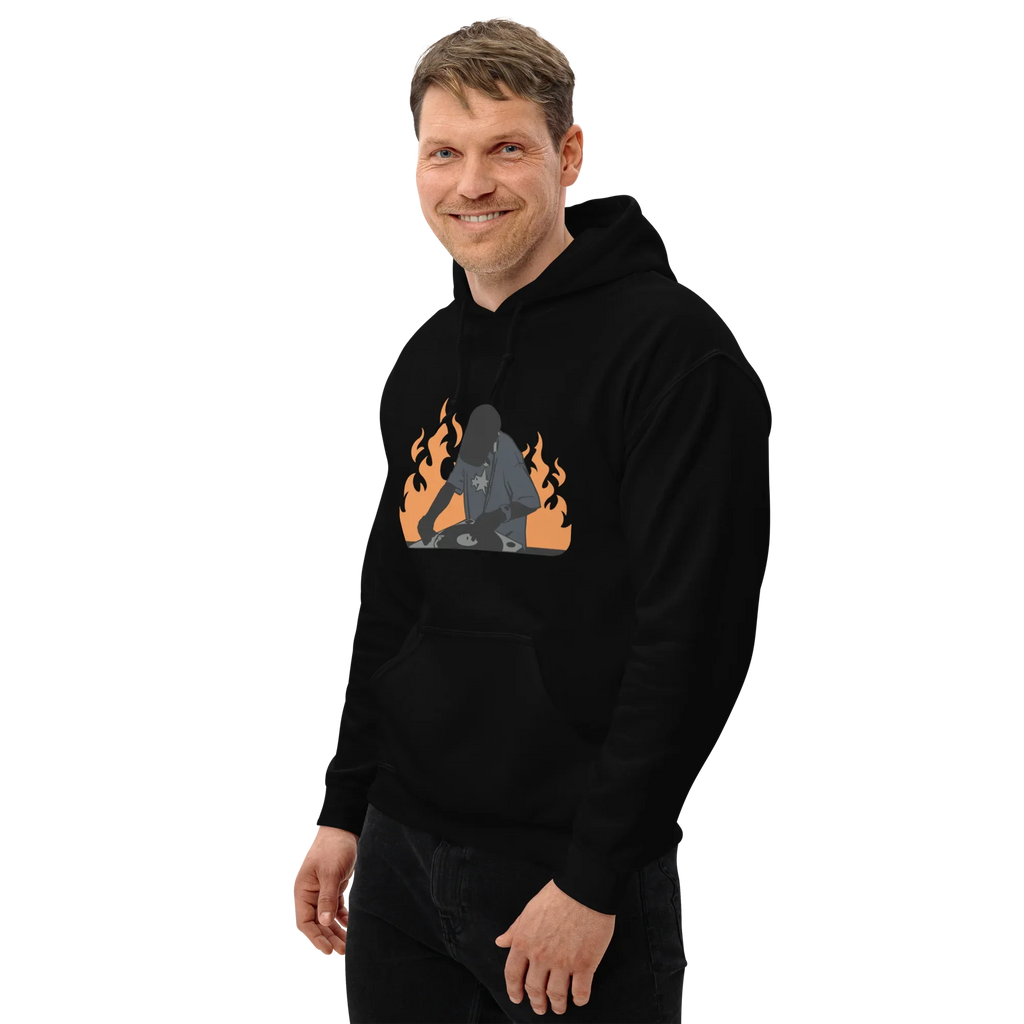 FLAME SET men’s hoodie - Black / S - Printoo Shop - 6567150_5530