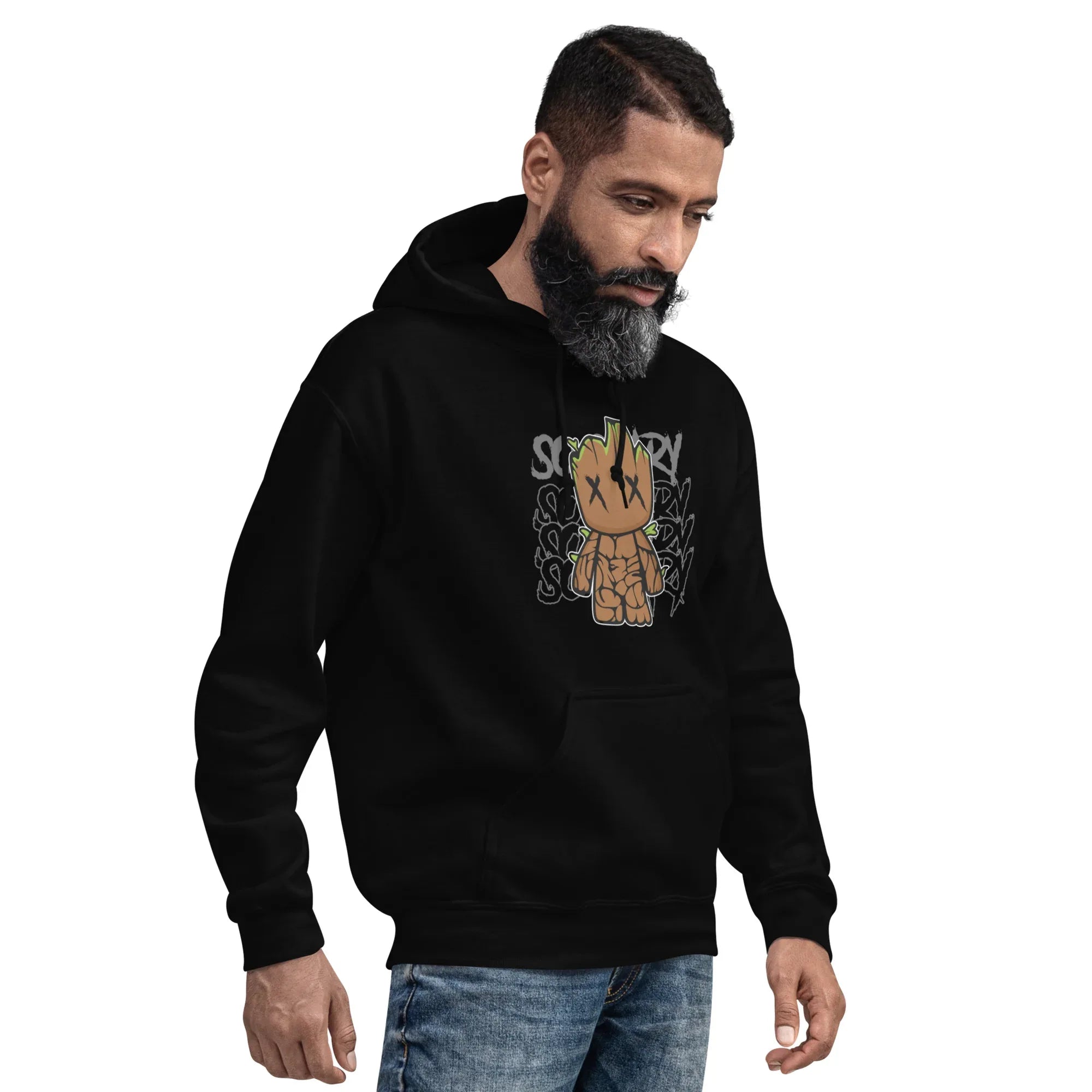 MYSTIC WOODEN GUARDIAN men’s hoodie - Black / S - Printoo Shop - 8847784_5530