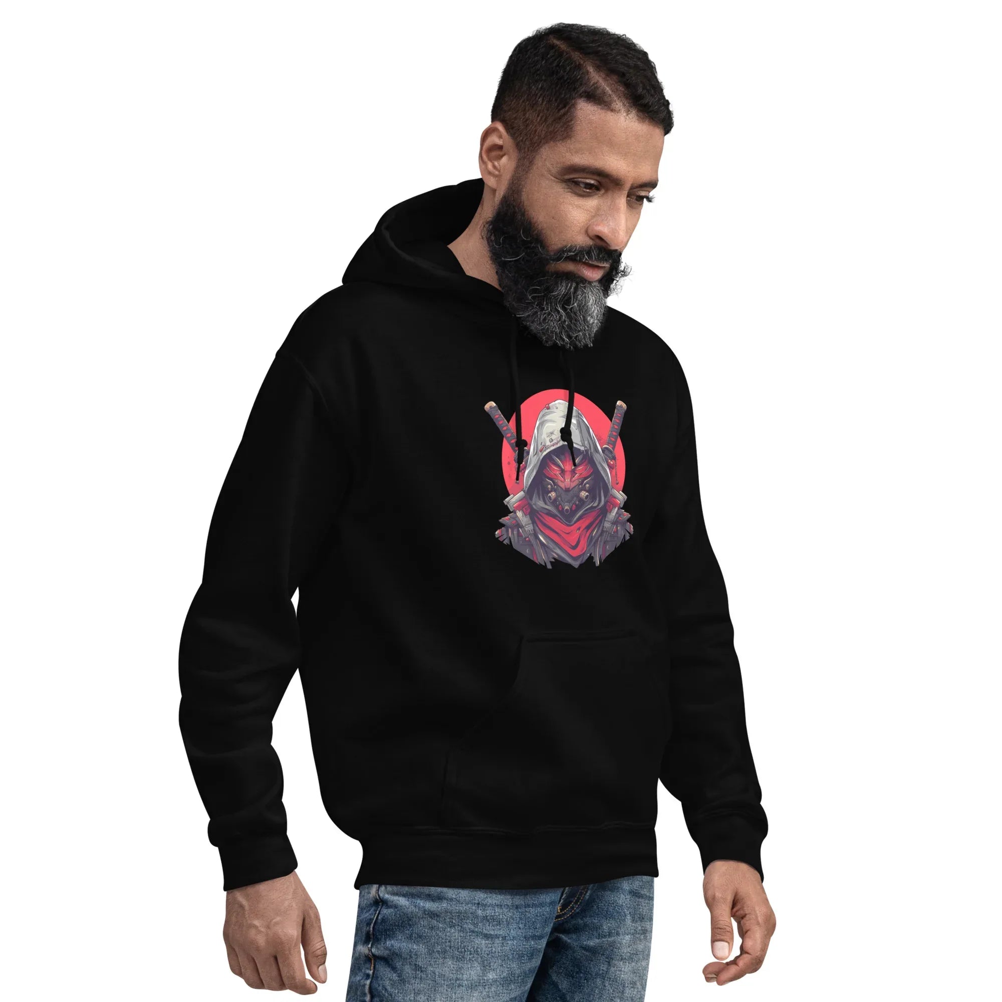 CYBER SHOGUN men’s hoodie - Black / S - Printoo Shop - 6796724_5530