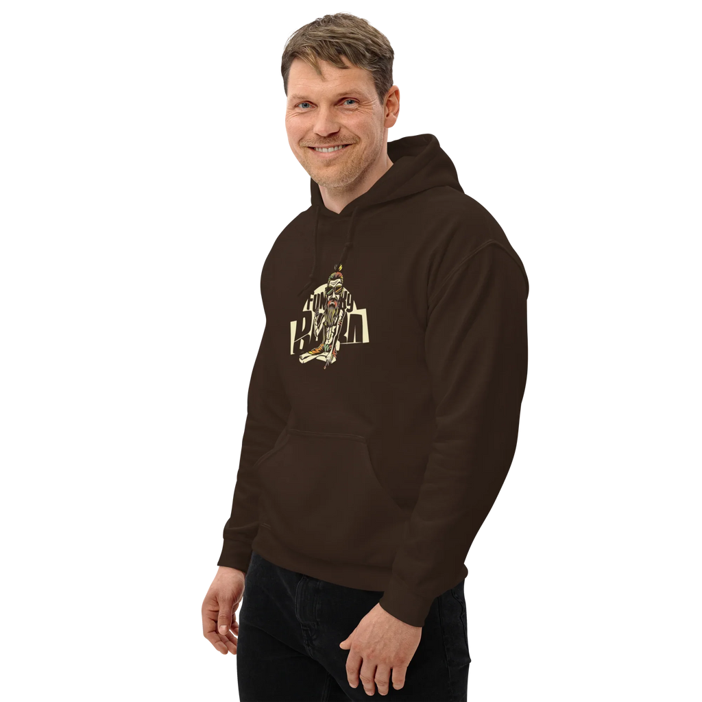 FUNKY BUM STREET ART men’s hoodie - Black / S - Printoo Shop - 2060241_5530