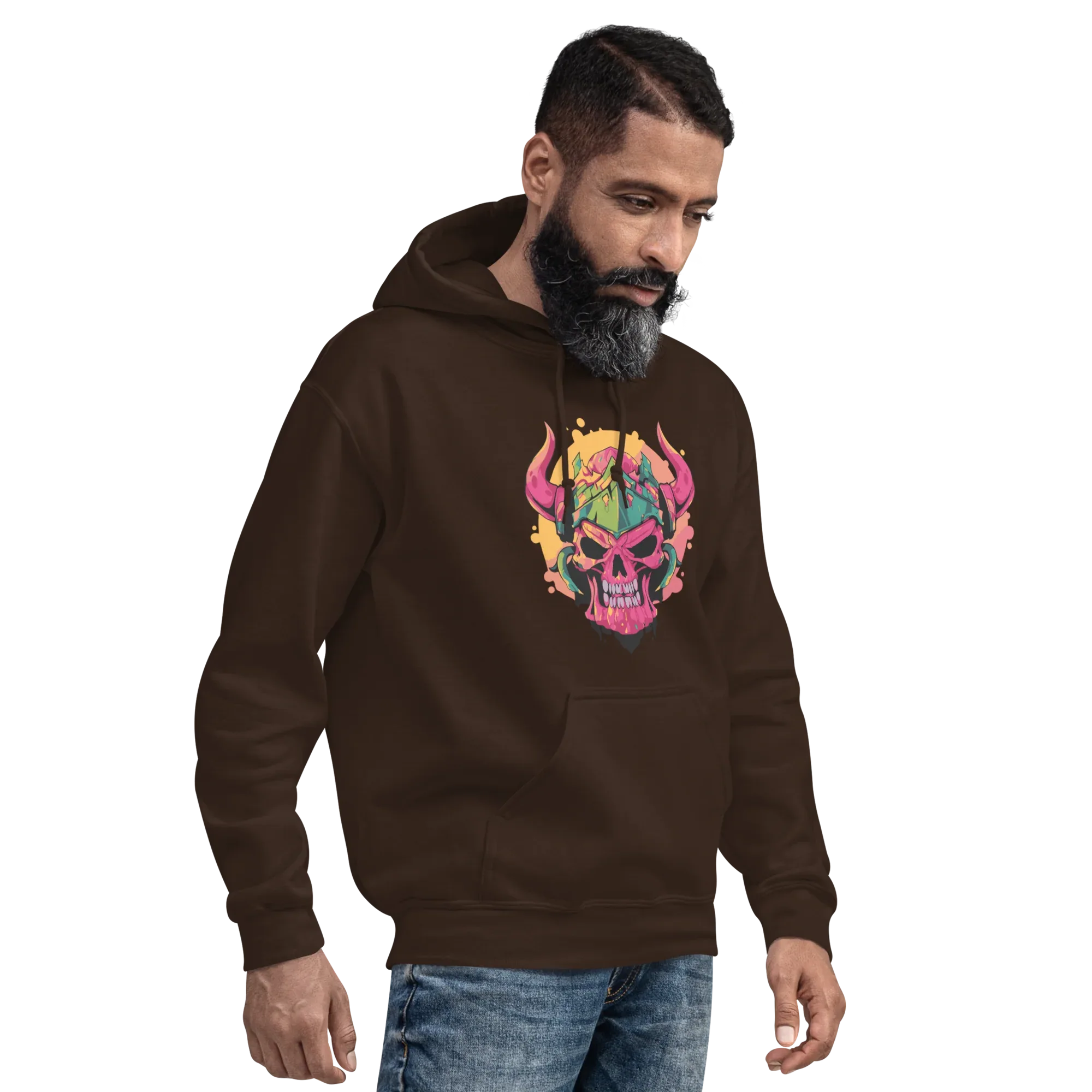 WAR SKULL HELMET men’s hoodie - Black / S - Printoo Shop - 8353013_5530