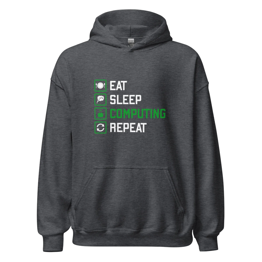 COMPUTING men’s hoodie - Black / S - Printoo Shop - 1408949_5530