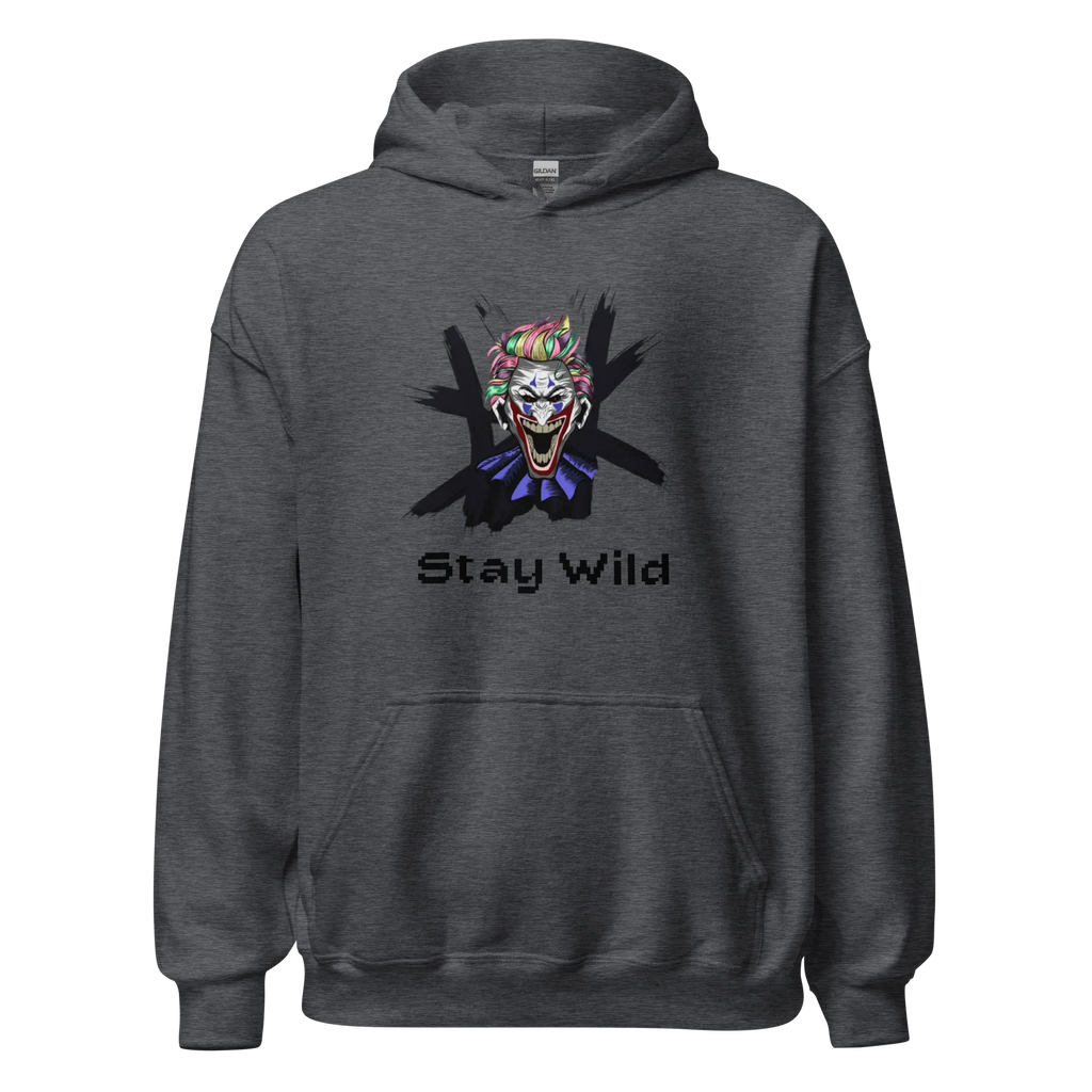 STAY WILD men’s hoodie - Red / S - Printoo Shop - 2388284_5538