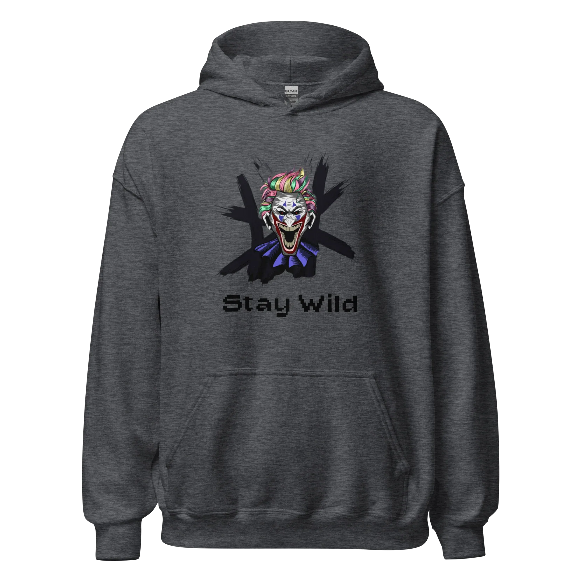 STAY WILD men’s hoodie - Red / S - Printoo Shop - 2388284_5538