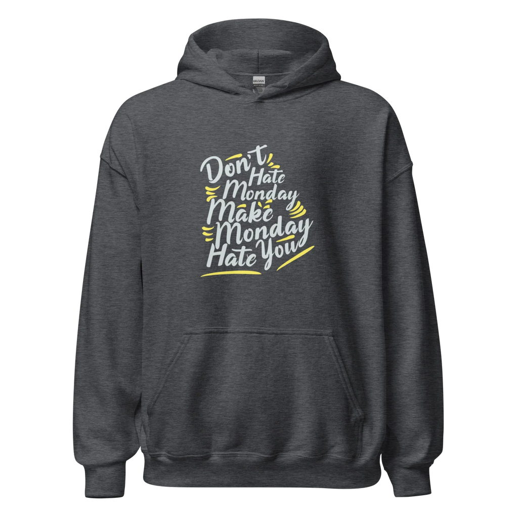 MONDAY WARRIOR men’s hoodie - Black / S - Printoo Shop - 9952326_5530