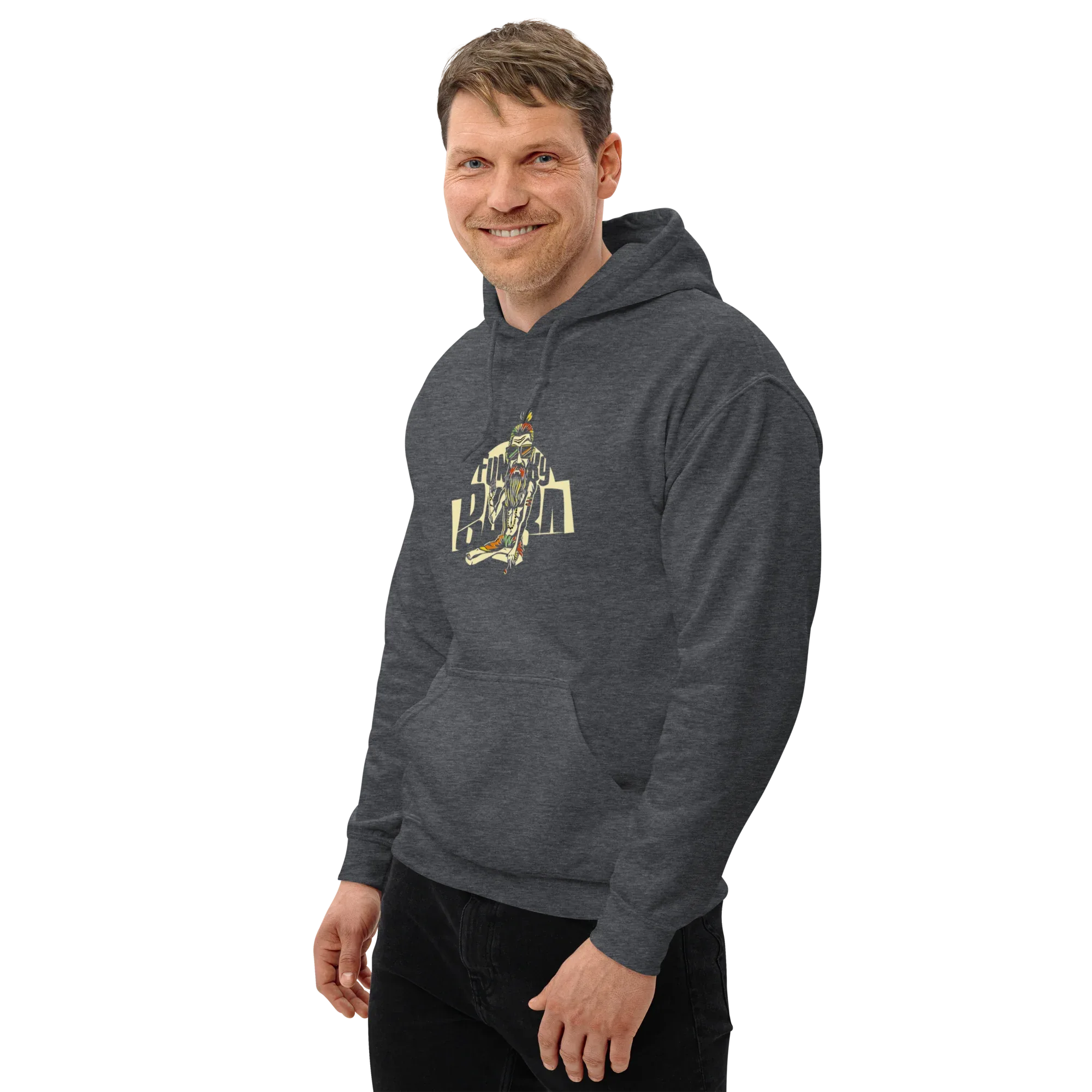 FUNKY BUM STREET ART men’s hoodie - Black / S - Printoo Shop - 2060241_5530