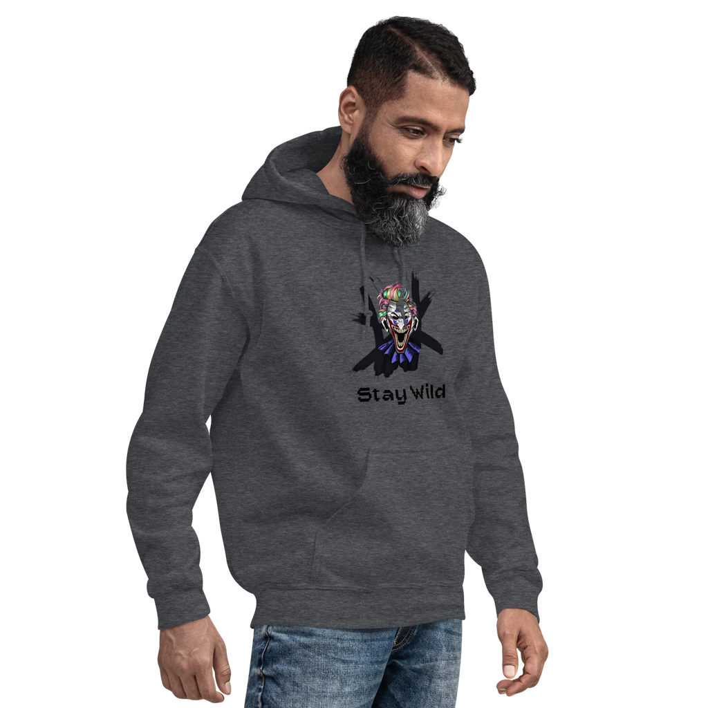 STAY WILD men’s hoodie - Red / S - Printoo Shop - 2388284_5538