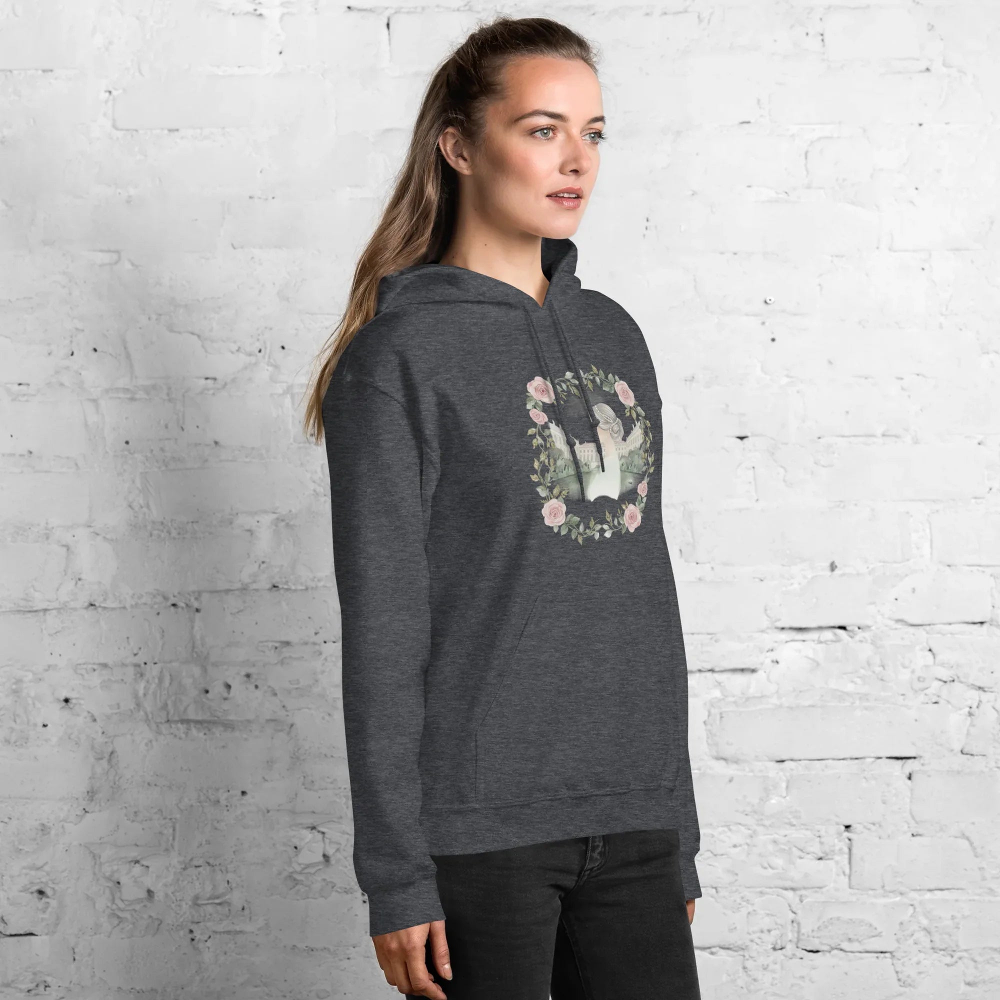 ROSENWREATH women’s hoodie - Dark Chocolate / S - Printoo Shop - 1676292_5554