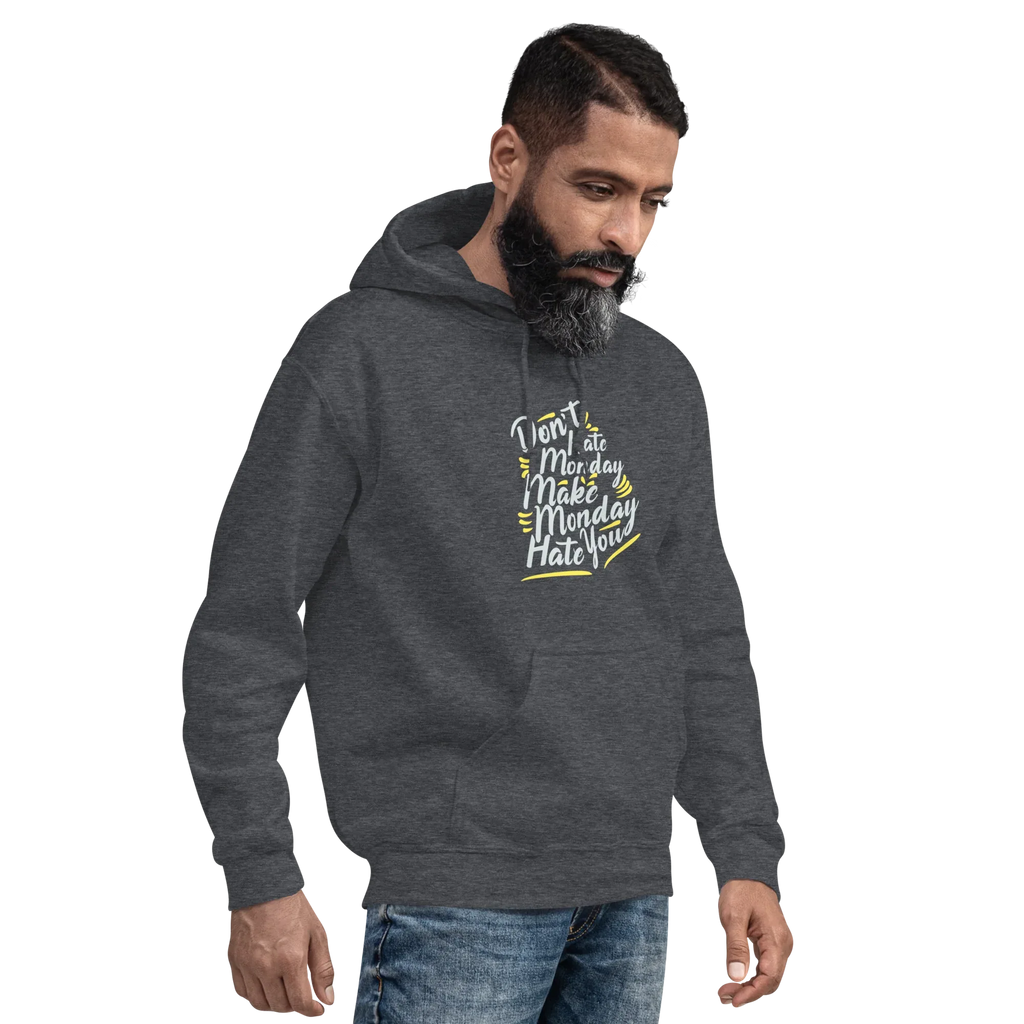 MONDAY WARRIOR men’s hoodie - Black / S - Printoo Shop - 9952326_5530