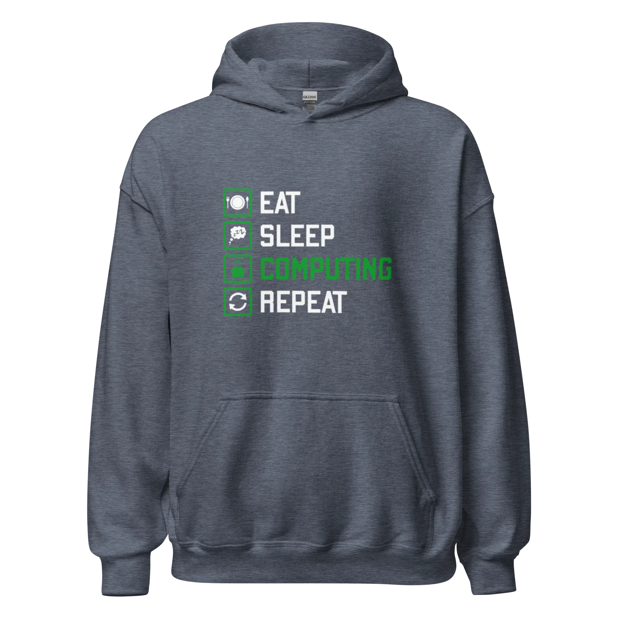 COMPUTING men’s hoodie - Black / S - Printoo Shop - 1408949_5530