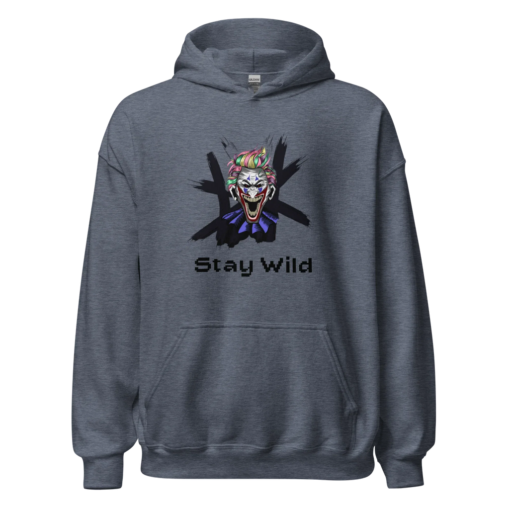 STAY WILD men’s hoodie - Red / S - Printoo Shop - 2388284_5538