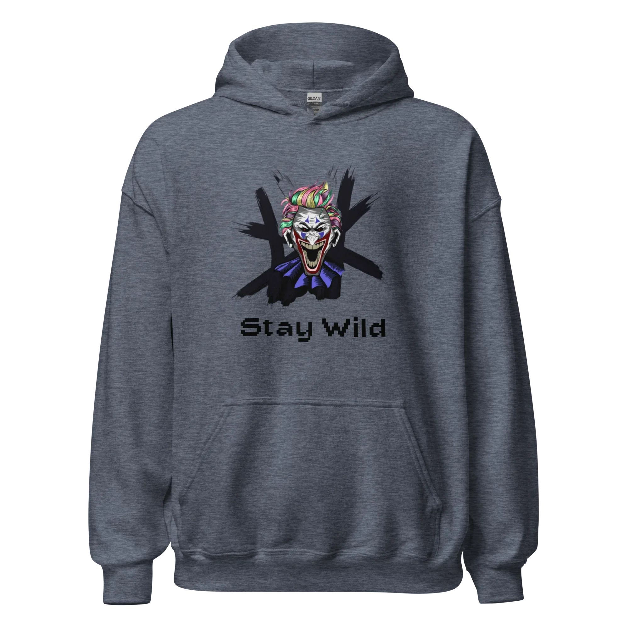 STAY WILD men’s hoodie - Red / S - Printoo Shop - 2388284_5538