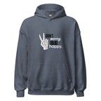 POSITIVE VIBES PEACE men’s hoodie - Indigo Blue / S - Printoo Shop - 4225008_5562