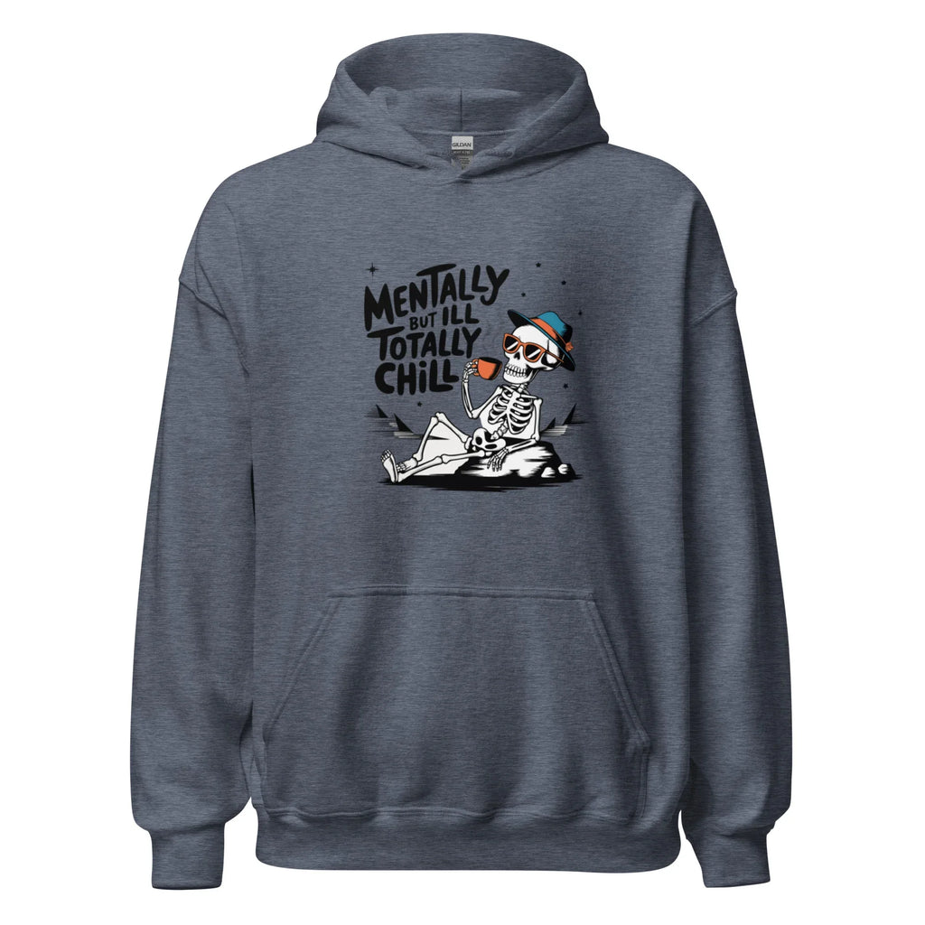 TOTALLY CHILL SKELETON men’s hoodie - Black / S - Printoo Shop - 1286228_5530