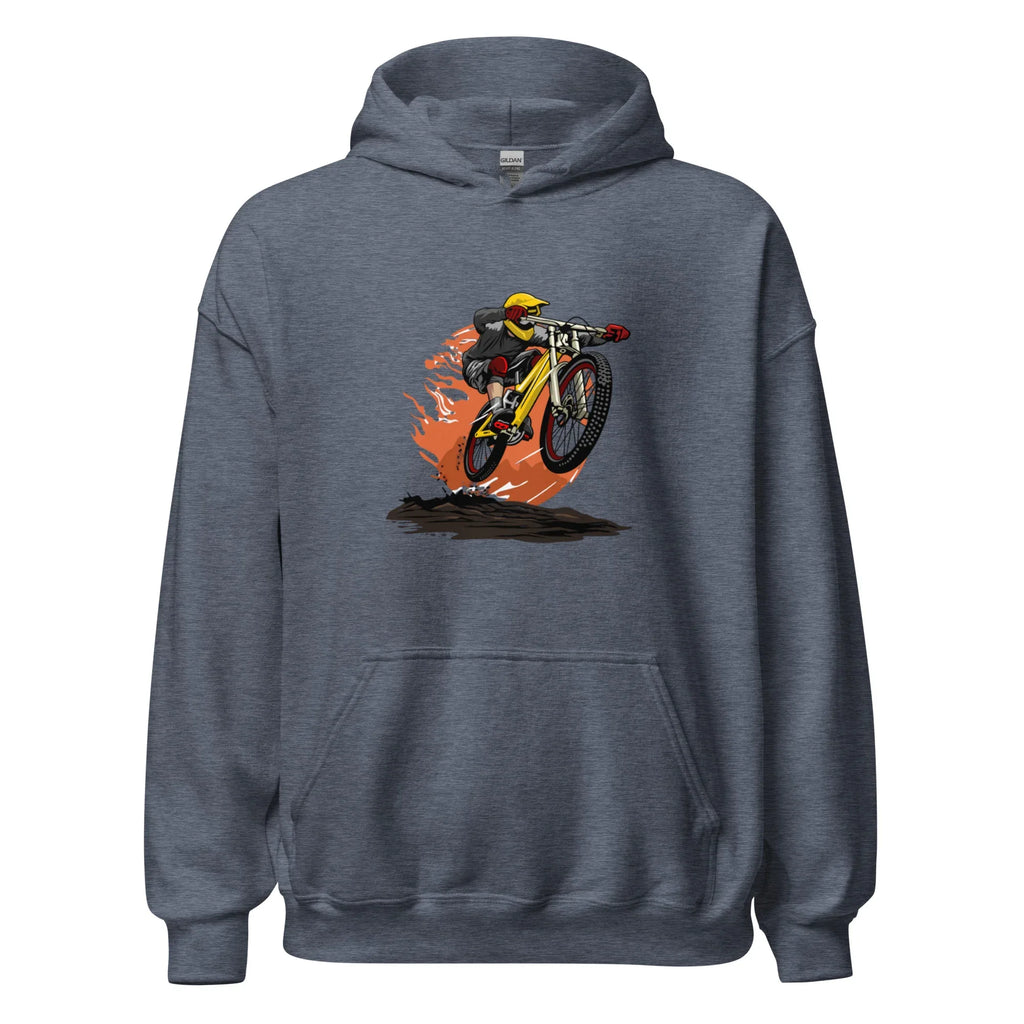 DOWNHILL ADRENALINE men’s hoodie - Indigo Blue / S - Printoo Shop - 9316119_5562