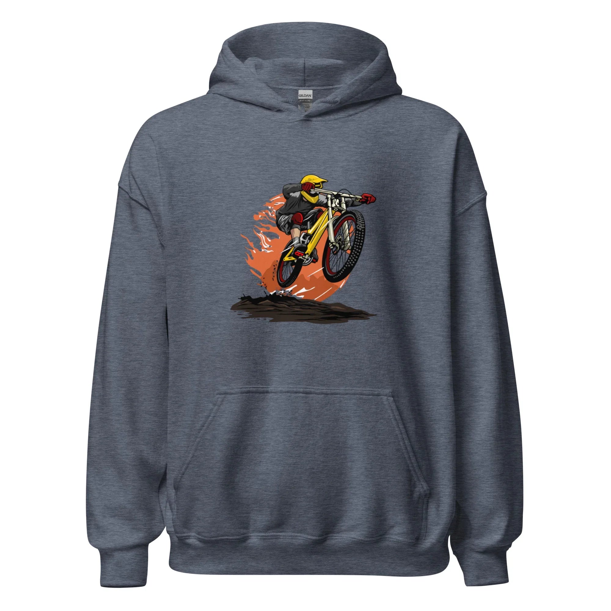 DOWNHILL ADRENALINE men’s hoodie - Indigo Blue / S - Printoo Shop - 9316119_5562