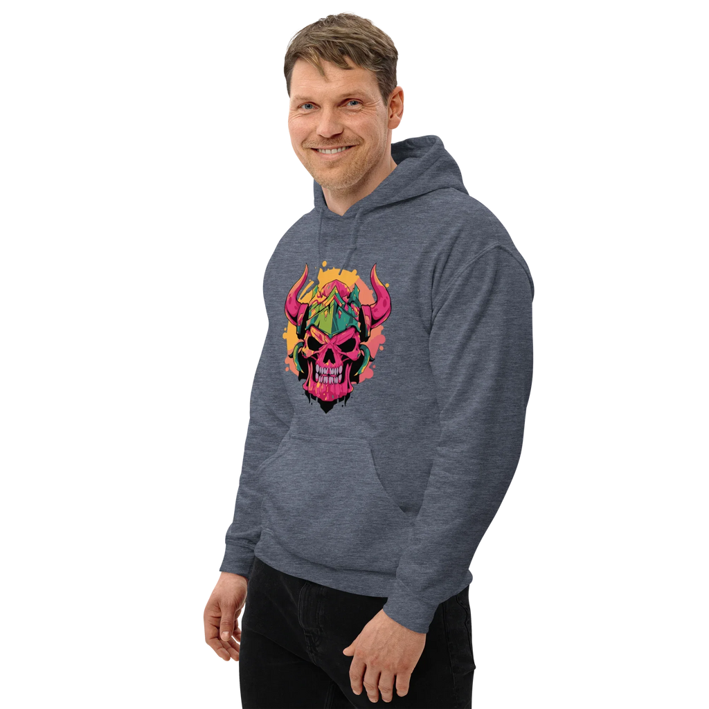 WAR SKULL HELMET men’s hoodie - Black / S - Printoo Shop - 8353013_5530