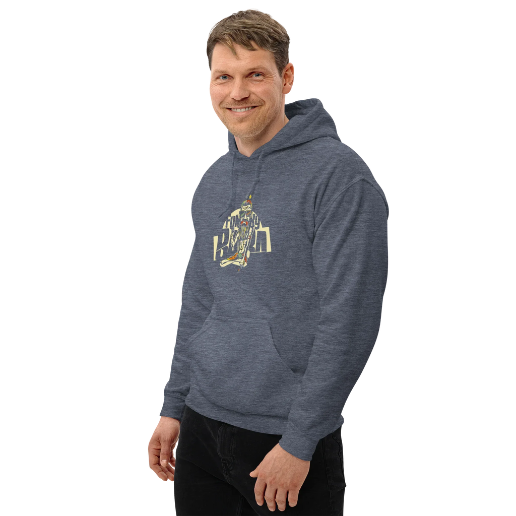 FUNKY BUM STREET ART men’s hoodie - Black / S - Printoo Shop - 2060241_5530