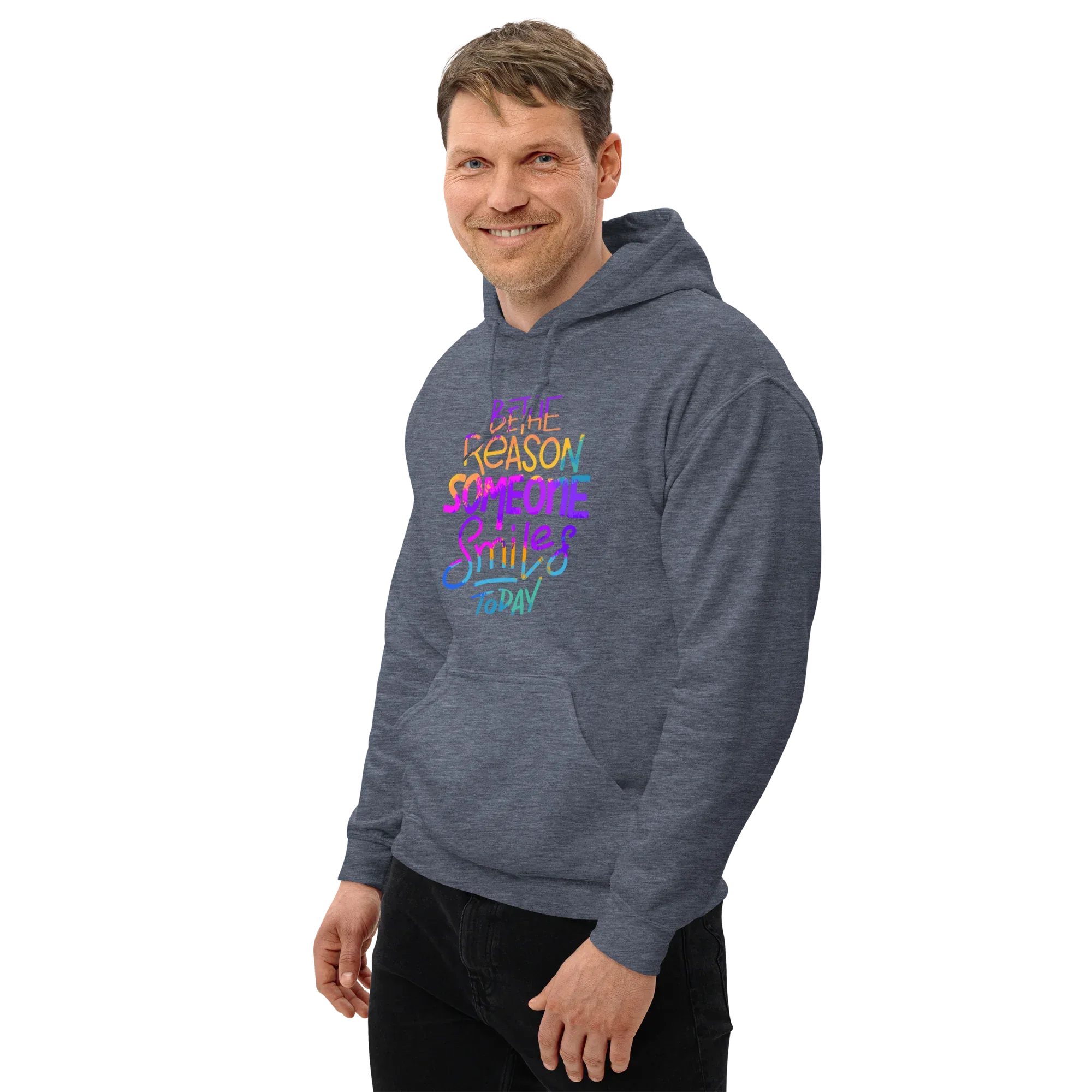 SMILE REASON men’s hoodie - Black / S - Printoo Shop - 2044547_5530