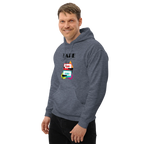 RETRO VIBE TAPE ART men’s hoodie - Dark Heather / S - Printoo Shop - 7723656_10806