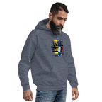 NEVER GIVE UP men’s hoodie - Indigo Blue / S - Printoo Shop - 6447029_5562