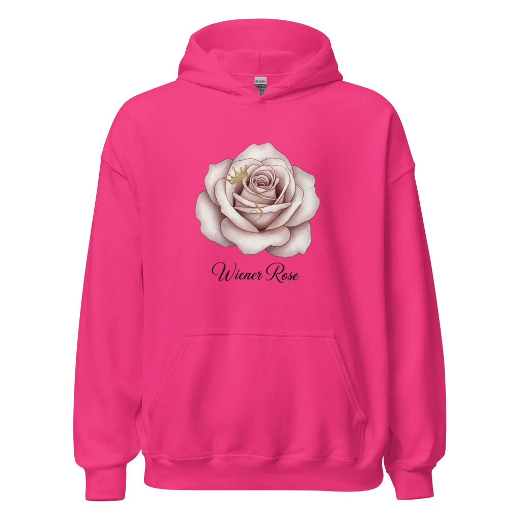 WIENER ROSE women’s hoodie - Heliconia / S - Printoo Shop - 1746802_22257