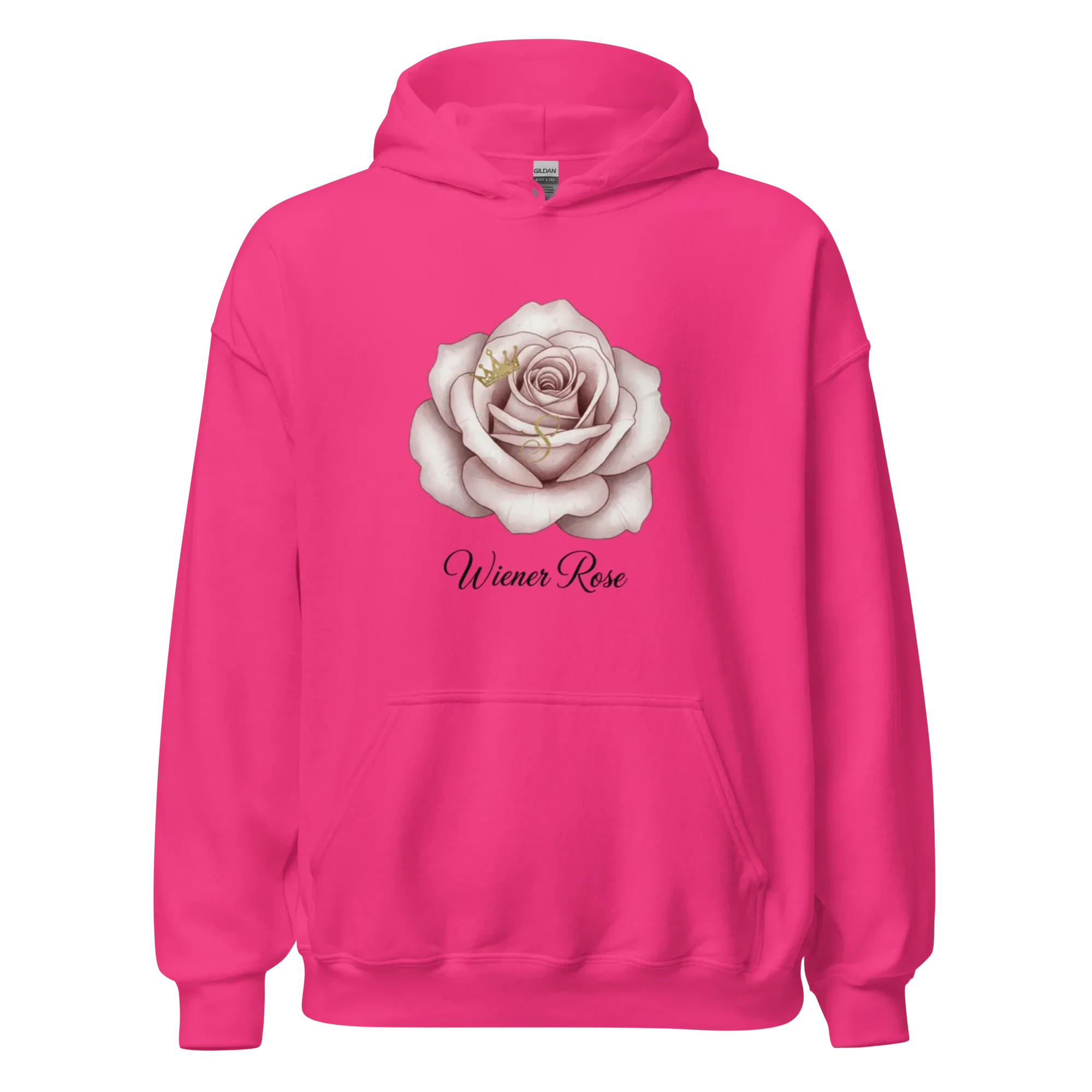 WIENER ROSE women’s hoodie - Heliconia / S - Printoo Shop - 1746802_22257