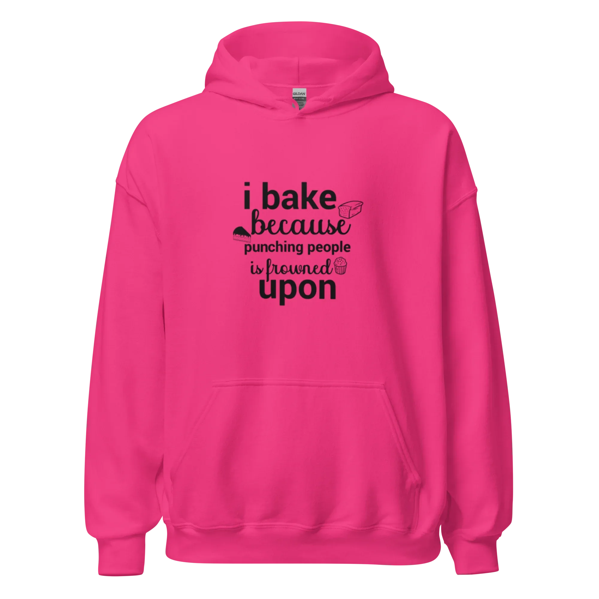 BAKE THERAPY women’s hoodie - Red / S - Printoo Shop - 8541079_5538