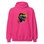 NEON REX women’s hoodie - Red / S - Printoo Shop - 3570263_5538
