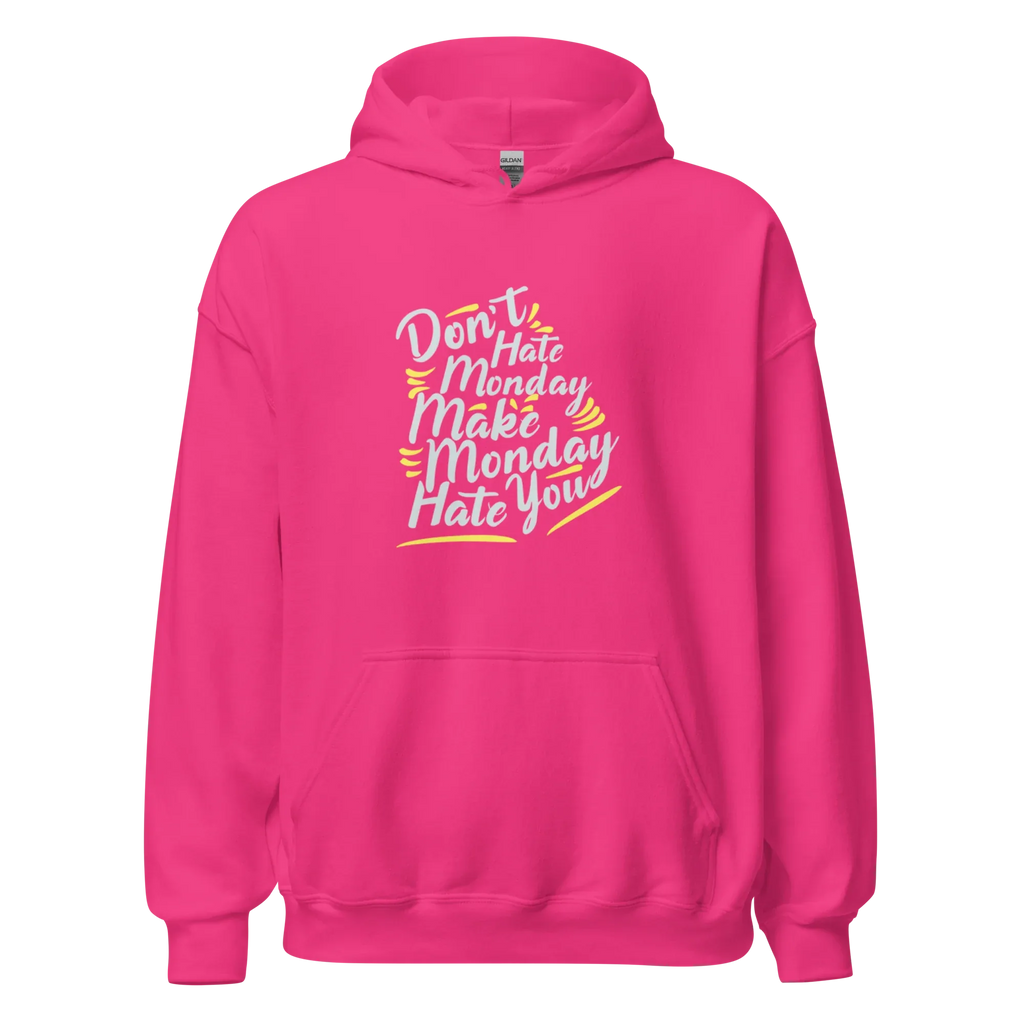MONDAY REBEL women’s hoodie - Red / S - Printoo Shop - 3042449_5538