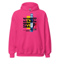 NEVER GIVE UP women’s hoodie - Heliconia / S - Printoo Shop - 2012201_22257