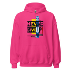 NEVER GIVE UP women’s hoodie - Heliconia / S - Printoo Shop - 2012201_22257