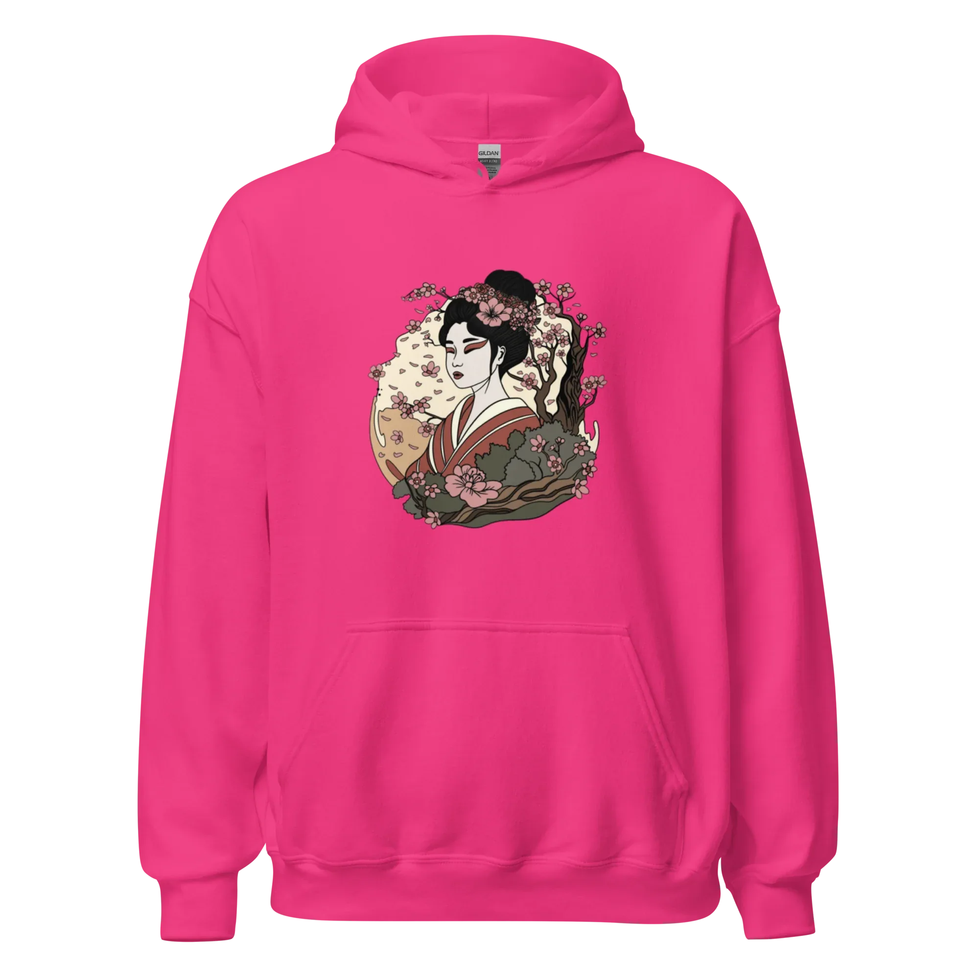 ELEGANT GEISHA ART women’s hoodie - Black / S - Printoo Shop - 4640644_5530
