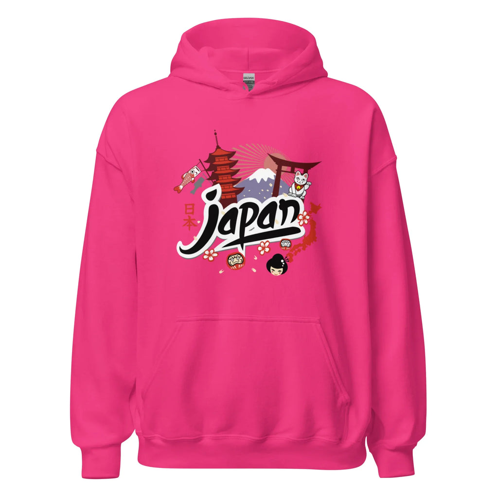 JAPAN HERITAGE ART women’s hoodie - Red / S - Printoo Shop - 1492359_5538