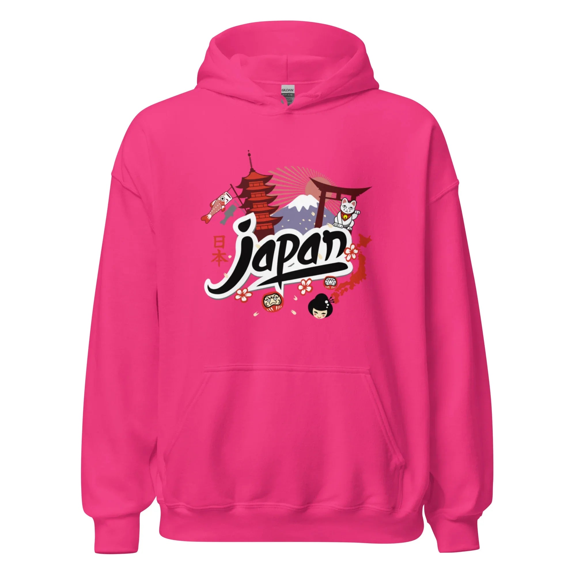 JAPAN HERITAGE ART women’s hoodie - Red / S - Printoo Shop - 1492359_5538
