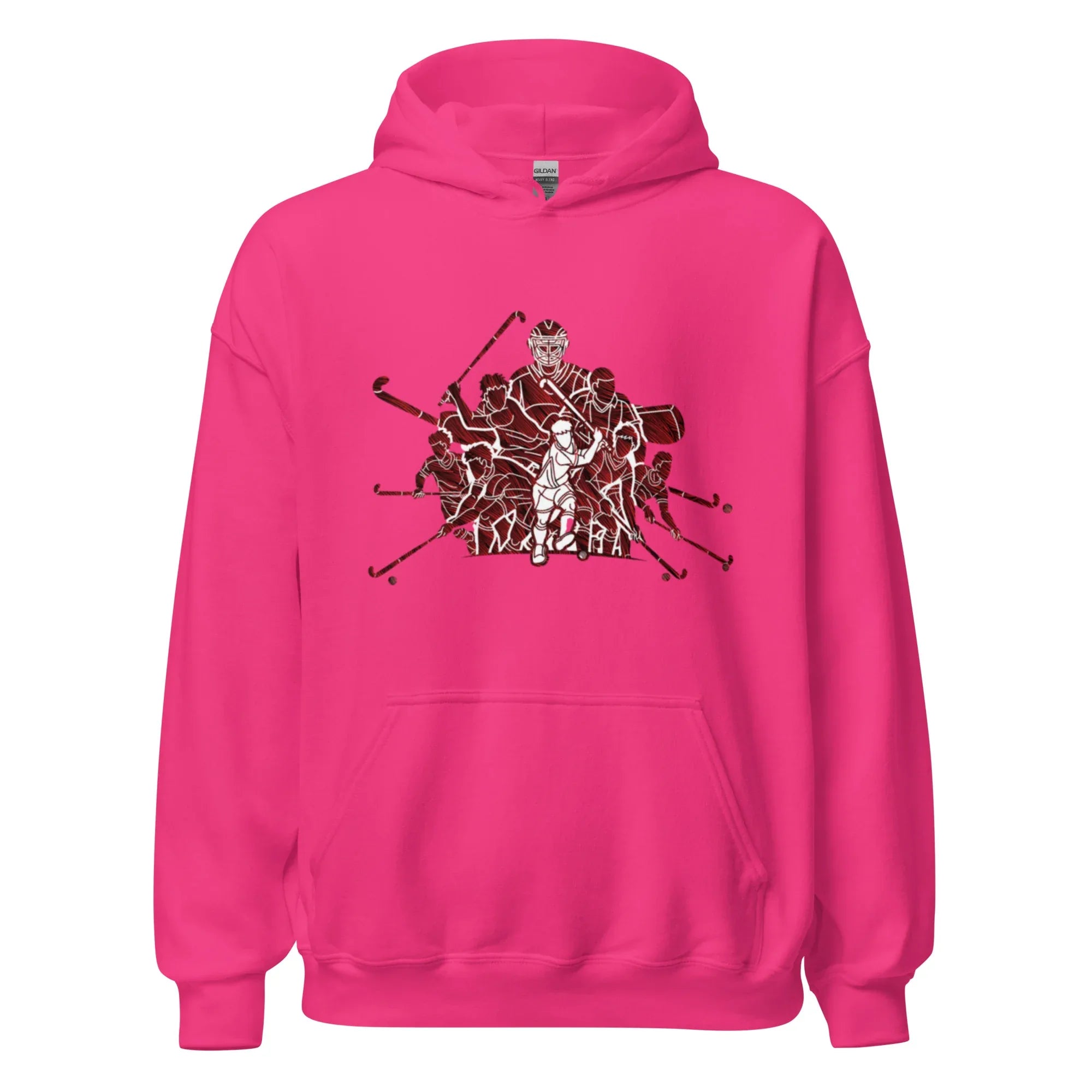 HOCKEY TEAM SPIRIT women’s hoodie - Heliconia / S - Printoo Shop - 5745790_22257
