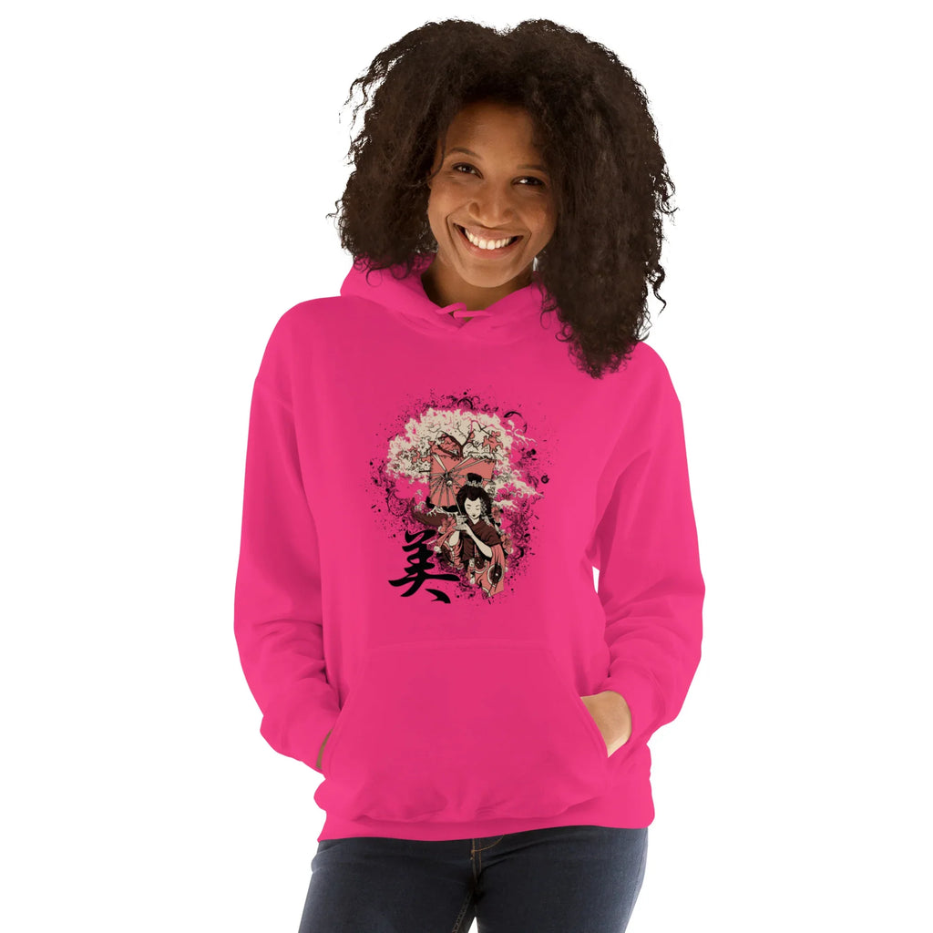 JAPANESE BEAUTY women’s hoodie - Black / S - Printoo Shop - 3790718_5530